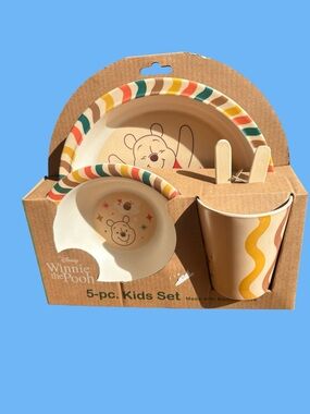 Kids Dinnerware Set - Yellow & Multicolor